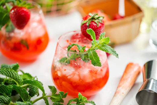 Strawberry Basil Lemon Mojito