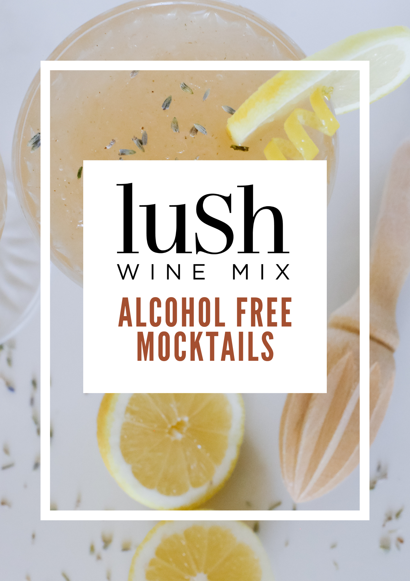 Lush Wine Mix Mocktails Recipe Book, featuring non-alcoholic frozen drink recipes for refreshing, flavorful mocktails.