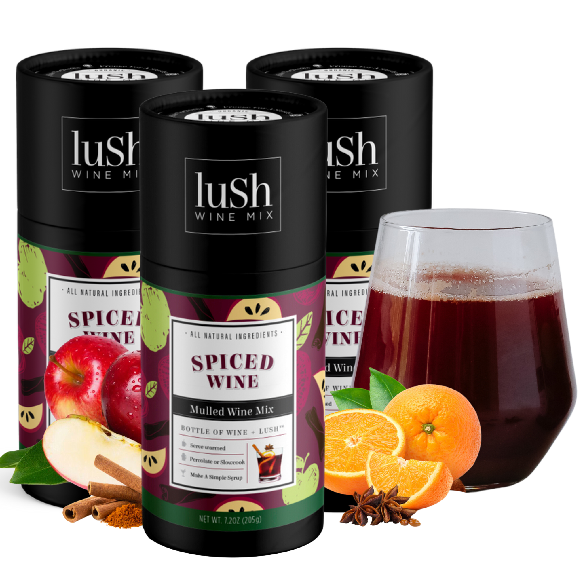 Lush Wine Mix Spiced Wine 3-Pack, featuring three packages perfect for making delicious frozen spiced wine slushies.