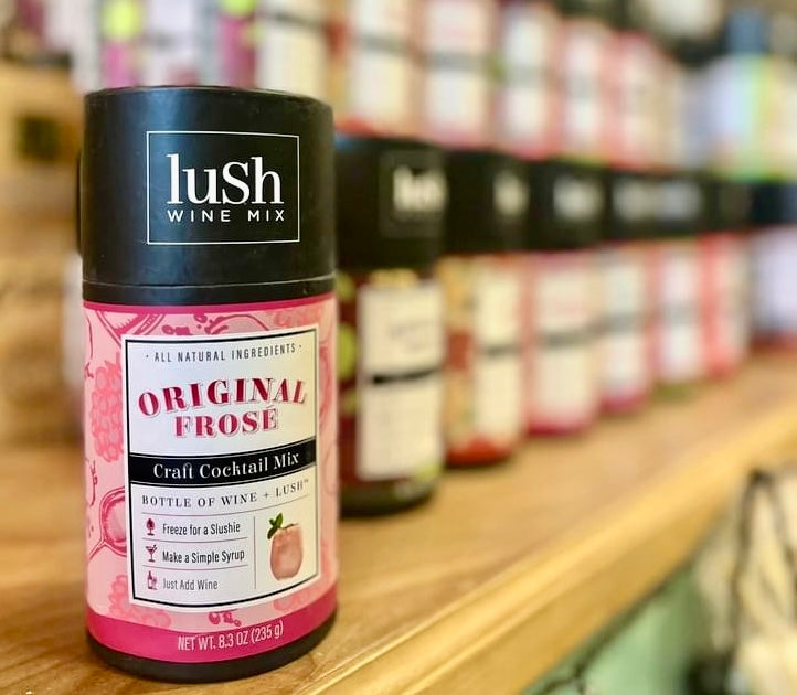 Lush Wine Mix Original Frosé, showcasing a classic frozen frosé slushie with vibrant colors.






