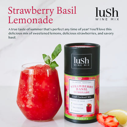 Strawberry Basil Lemonade Wholesale - Organic Cocktails & Mocktails (MSRP $15.95)