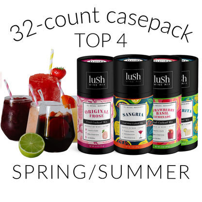Spring-Summer Small Casepack. 4 Flavors. 32 Units ($8.91/unit)