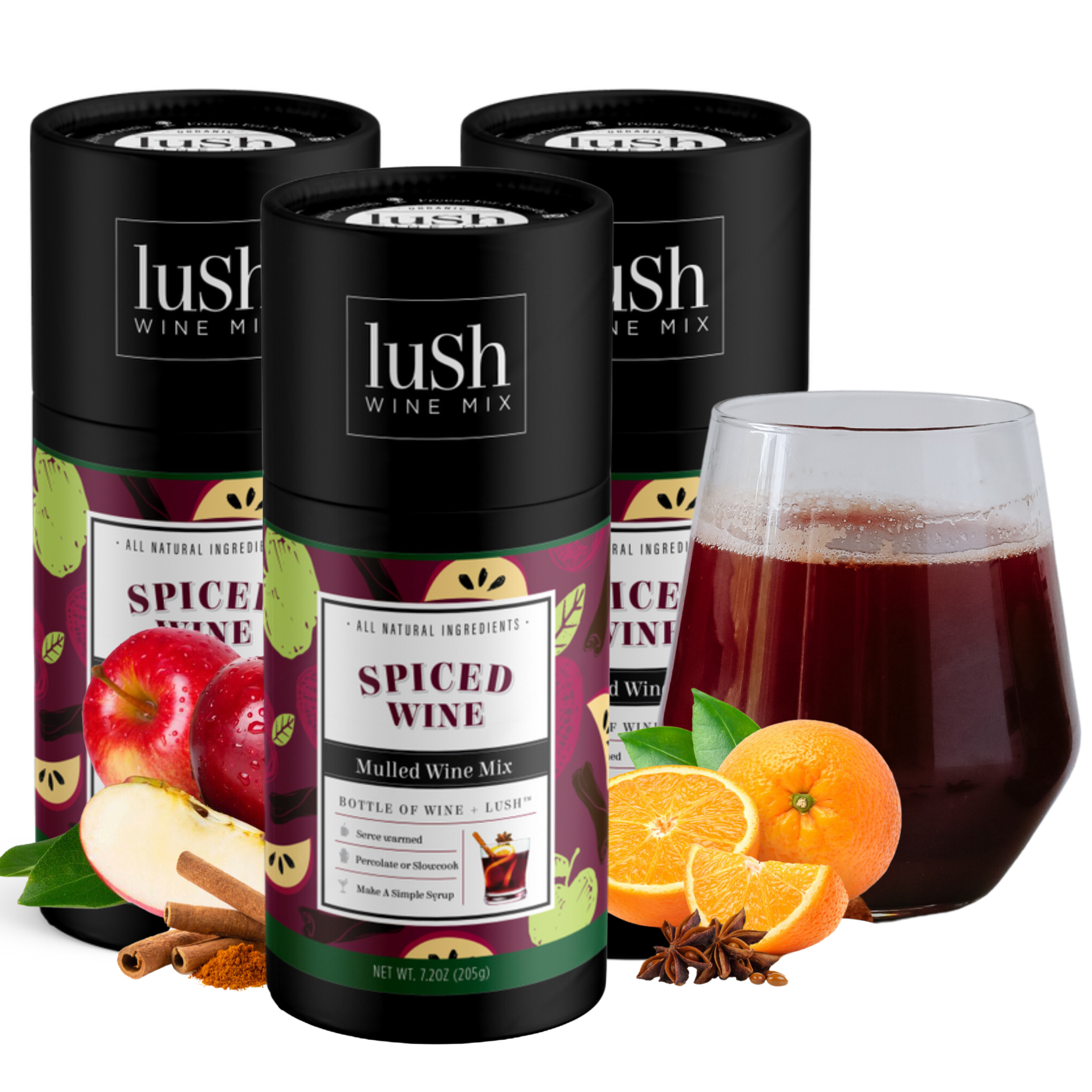 Lush Wine Mix Spiced Wine 3-Pack, featuring three packages perfect for making delicious frozen spiced wine slushies.






