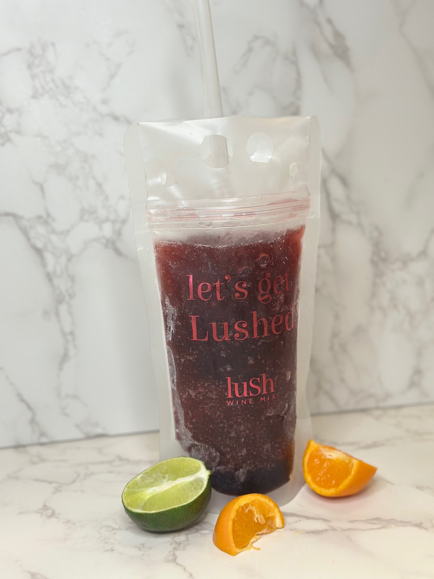 10-PACK Wholesale Slushie Drink Pouches Lush Wine Mix (MSRP: $3.00/pouch)