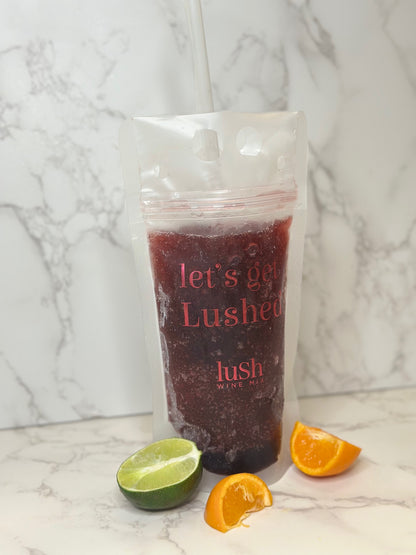 10-PACK Wholesale Slushie Drink Pouches Lush Wine Mix (MSRP: $3.00/pouch)