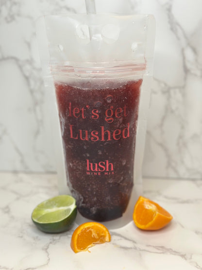 10-PACK Wholesale Slushie Drink Pouches Lush Wine Mix (MSRP: $3.00/pouch)